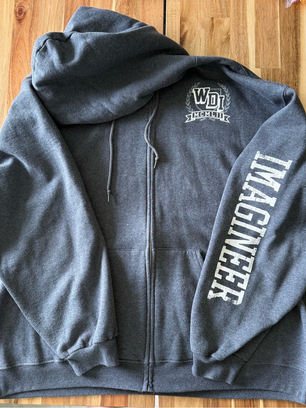 Walt Disney Imagineering Exclusive Charcoal Gray Zip-Up Hoodie